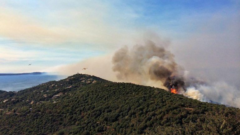 Os fogos já consumiram sete mil hectares de vegetação no sul de França