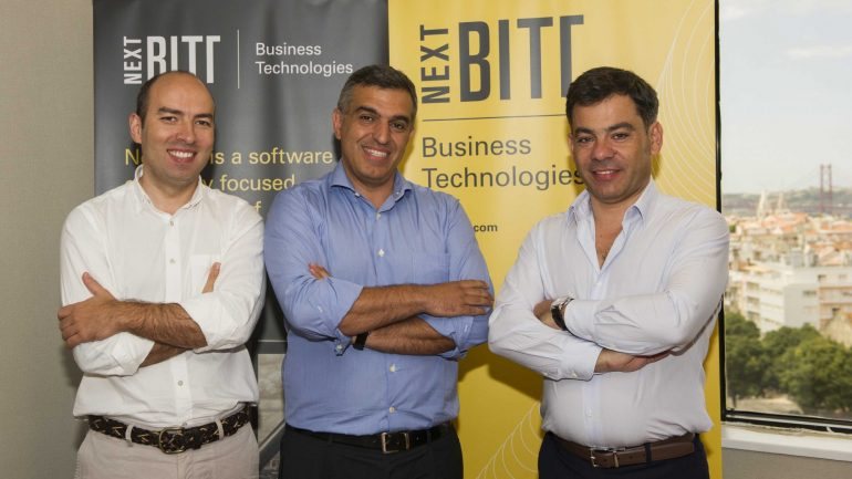 Os fundadores da Next Bitt: Pedro Morais, André Calixto e Miguel Salgueiro