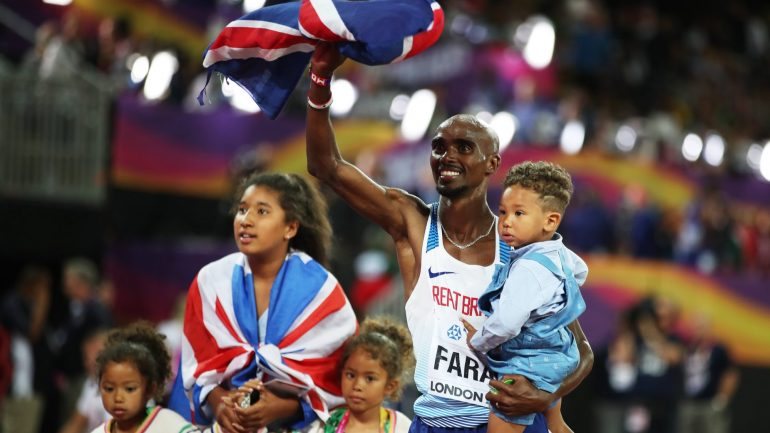 Mo Farah teve a prova mais memorável no Estádio Olímpico de Londres, nos Jogos de 2012