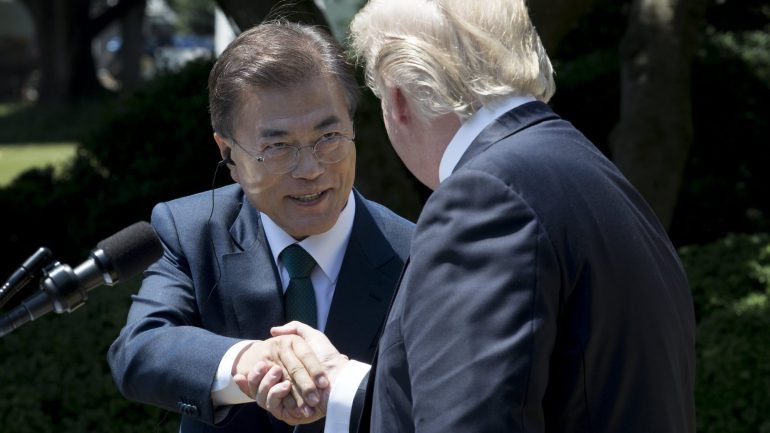 Moon Jae-in, Presidente sul-coreano, e Donald Trump