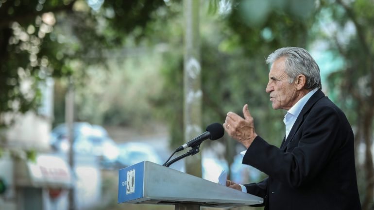 Jerónimo de Sousa discursou no encerramento de um comício da CDU na Freguesia das Mercês, em Sintra
