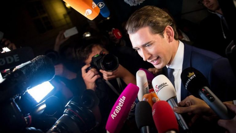 Sebastian Kurz chegou à liderança do partido de centro-direita em maio de 2017