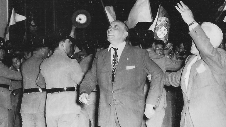 Humberto Delgado em Beja durante a campanha eleitoral de 1958