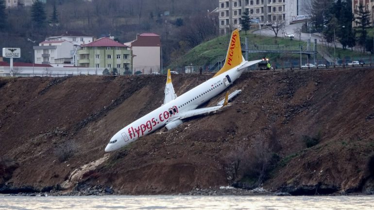 Avião da Pegasus Airlines tinha descolado de Ancara e aterrou na pequena cidade de Trabzon, junto ao Mar Morto