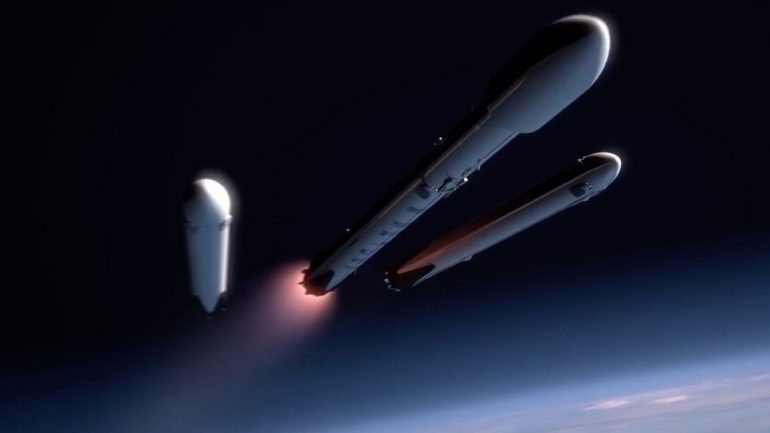 O Falcon Heavy equivale a três Falcon 9 juntos e tem um custo de 90 milhões de dólares