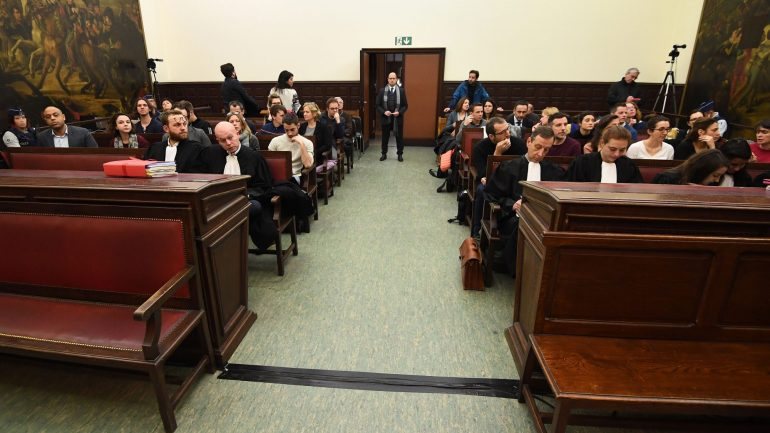 Sala do tribunal onde Abdeslam será julgado, em Bruxelas