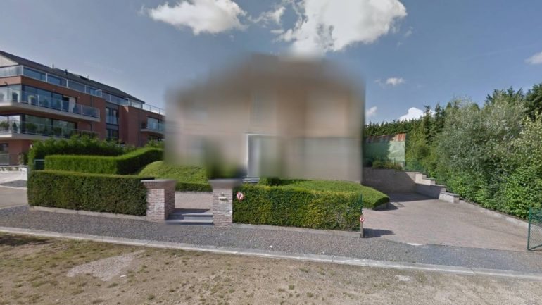 A imagem da casa no Street View do Google Maps