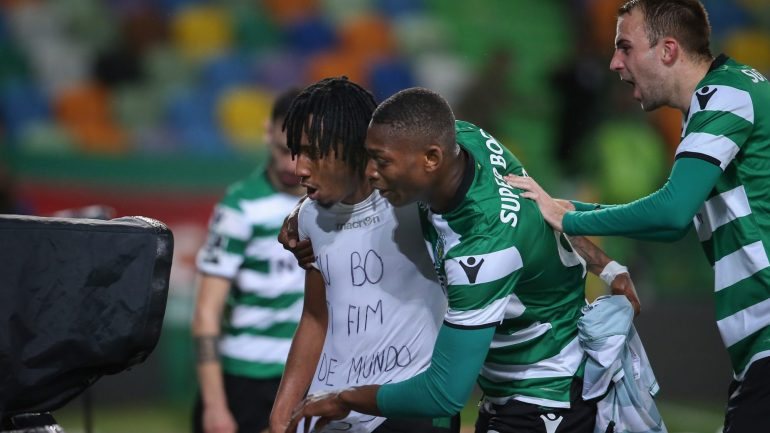 Gelson Martins e a mensagem para o &quot;irmão&quot; Rúben Semedo após um golo fabricado em grande parte pelo miúda Rafael Leão