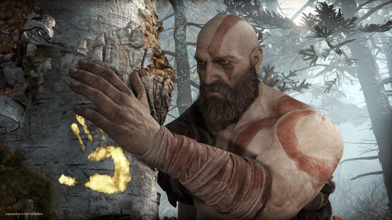 Kratos, o protagonista de God of War está mais velho, e trocou a paisagem grega pelo frio dos países nórdicos.