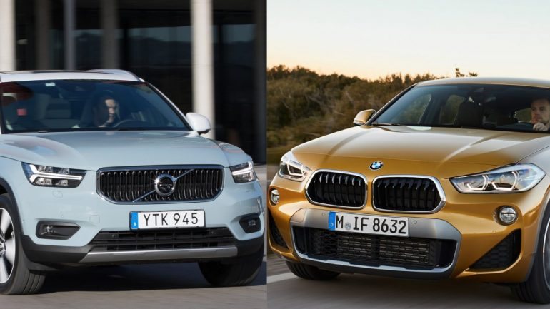 Volvo XC40 contra BMW X2. Neste frente-a-frente em agilidade, o modelo sueco porta-se melhor, mas a diferença de eficácia entre SUV e berlinas é grande. Muito grande