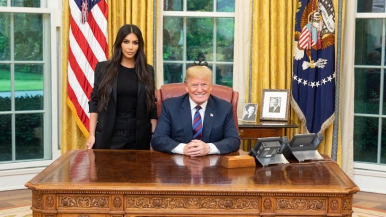O encontro de Donald Trump com Kim Kardashian aconteceu no passado dia 30 de maio