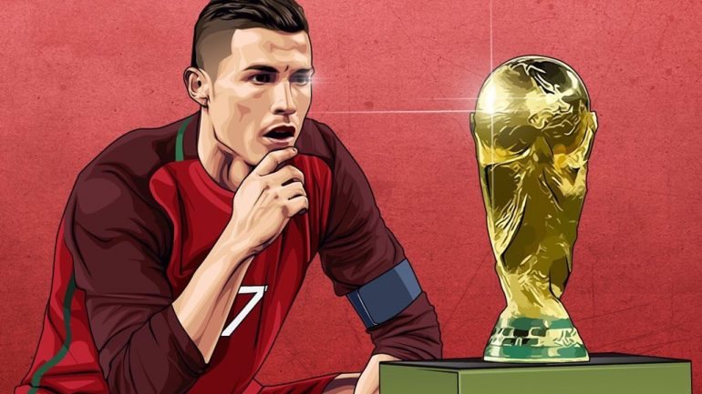 Ronaldo e o objetivo: o troféu de campeão do mundo