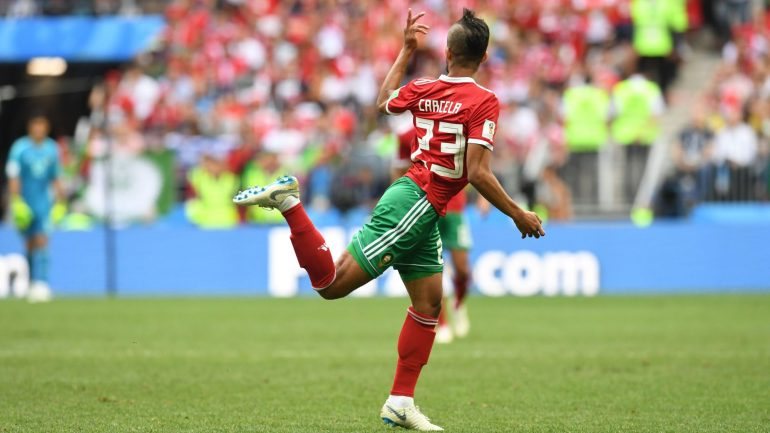 Mehdi Carcela fez a estreia no Mundial diante de Portugal, substituindo Belhanda no último quarto de hora do encontro