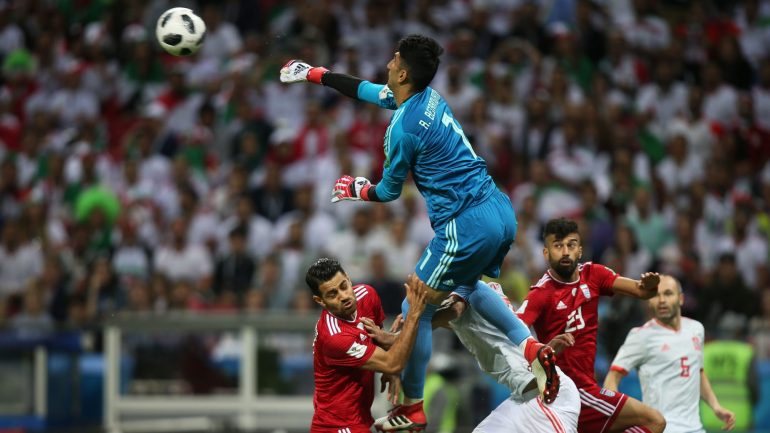 Beiranvand, ou Ali, não sofreu golos com Marrocos e foi um dos principais destaques na derrota por 1-0 com a Espanha