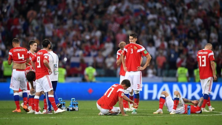 Rússia caiu apenas nas grandes penalidades frente à Croácia, no último jogo dos quartos de final do Mundial