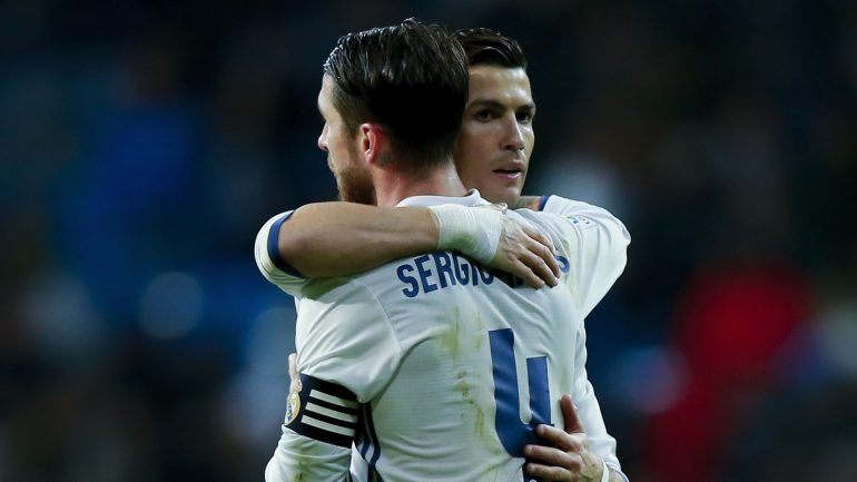 Sergio Ramos, capitão do Real Madrid, despediu-se de Cristiano Ronaldo nas redes sociais