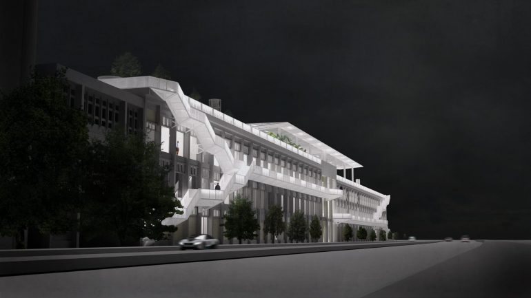 O terraço no telhado do campus para startups terá 200 metros quadrados