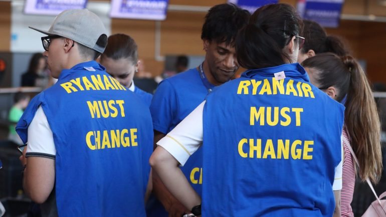 Uma próxima greve dos pilotos irlandeses da Ryanair está agendada para dia 3 de agosto