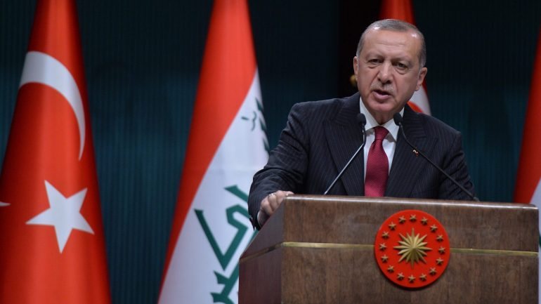 No seu discurso no congresso o Presidente turco fez referência à turbulência económica na Turquia