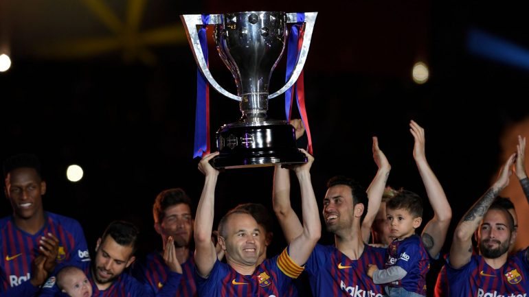 O Barcelona venceu a última edição do campeonato espanhol