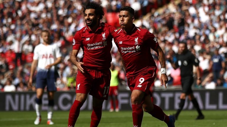 Firmino apontou o segundo golo do Liverpool, com Salah ainda longe do seu melhor