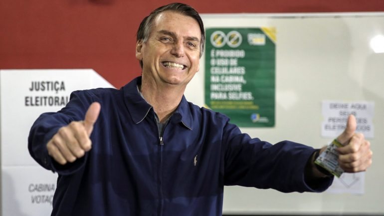 Na primeira volta da eleições presidenciais, Bolsonaro venceu com mais de 46% dos votos