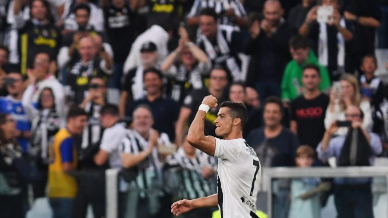 Ronaldo marcou o quinto golo em nove jogos da Serie A pela Juventus mas não conseguiu impedir o primeiro empate do Campeonato