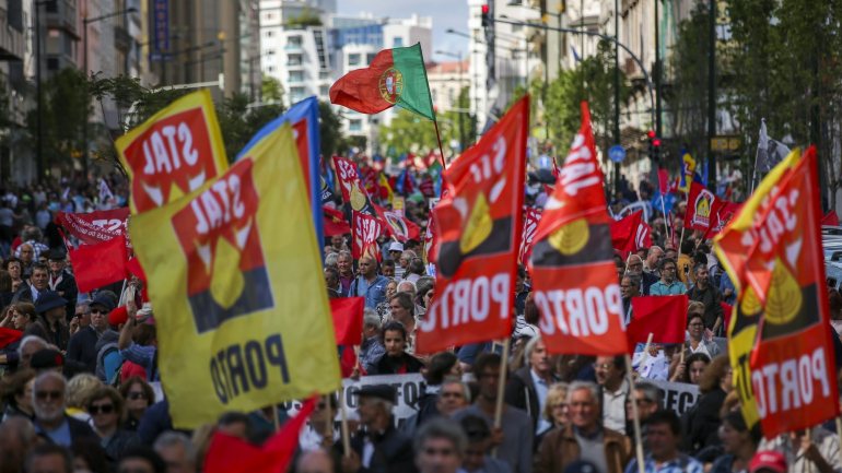 A manifestação nacional da Intersindical decorrerá ao início da tarde entre a praça Marquês de Pombal e a praça dos Restauradores, em Lisboa