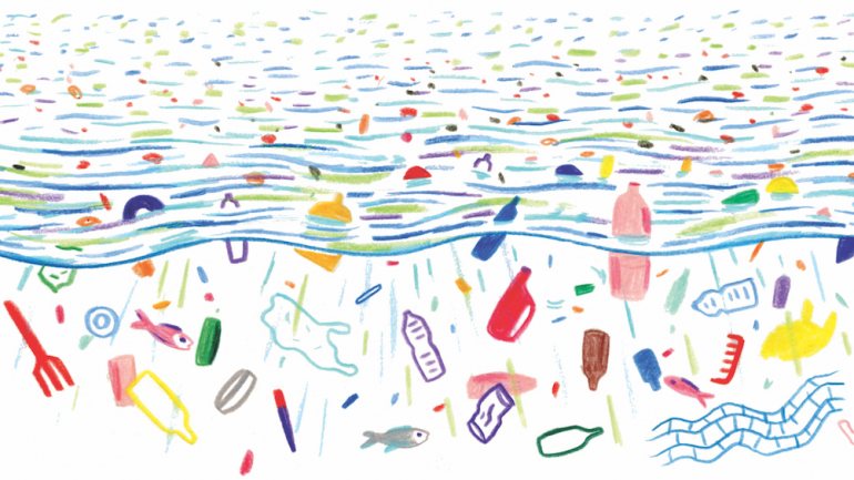 Bernardo P. Carvalho ilustra, de forma colorida, um problema negro. Segundo um estudo da cientista Jenna Jambeck citado no livro, a cada hora que passa, mil toneladas de plástico vão parar aos oceanos. Dá um camião cheio por minuto.