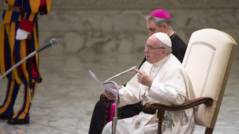 Papa Francisco esteve reunido esta quarta-feira com os fiéis numa audiência geral