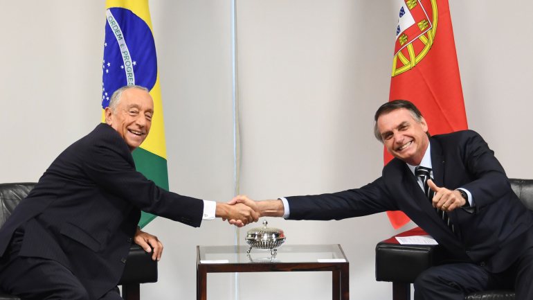 O Presidente da República, Marcelo Rebelo de Sousa esteve reunido com o novo Presidente brasileiro, Jair Bolsonaro, em Brasília, Brasil