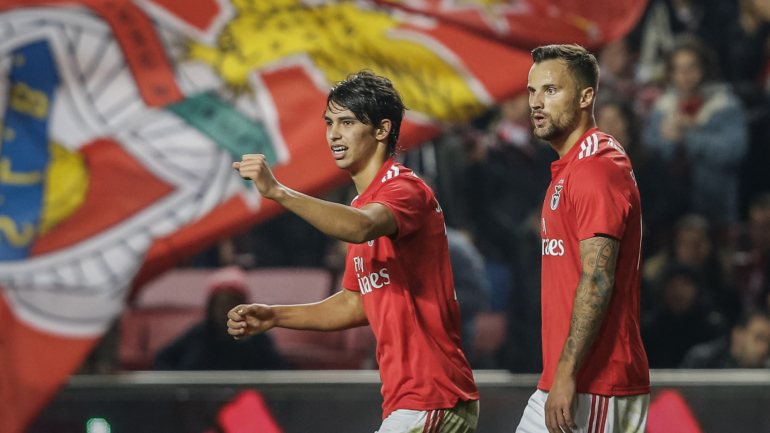 Dois jogadores, uma dupla perfeita: João Félix e Seferovic marcaram os quatro golos da reviravolta do Benfica com o Rio Ave