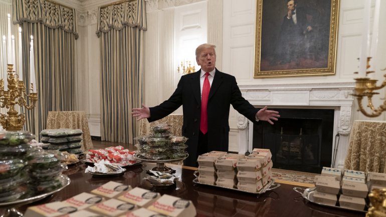 Buffet de fast food na Casa Branca