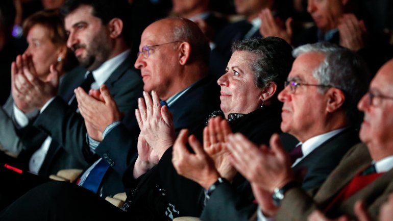 A ministra assistiu à apresentação do programa de comemorações da viagem de Fernão de Magalhães, no auditório do IPMA, em Algés
