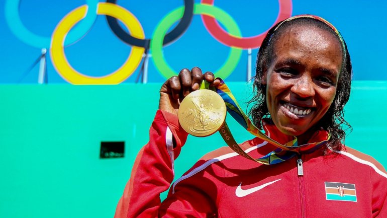 Jemima Sumgong, atleta queniana campeã olímpica da maratona no Rio2016
