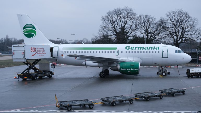 A Germania Airlines explica que foi incapaz de conseguir financiamento para cobrir uma necessidade de liquidez de curto prazo