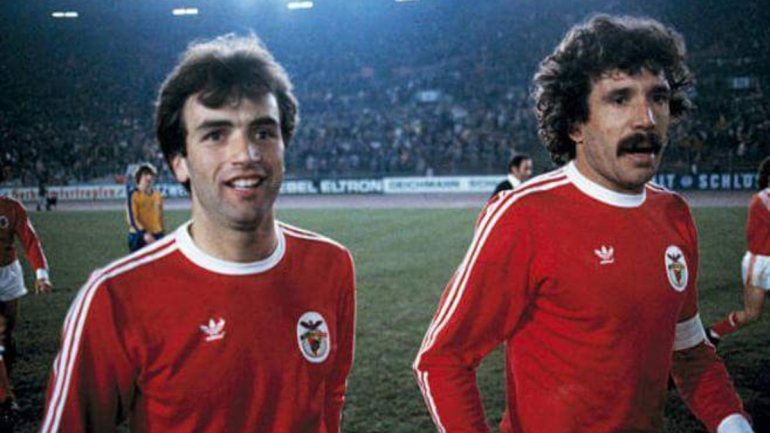 Frederico com Humberto Coelho no Benfica, onde fez dupla com a sua grande referência no futebol
