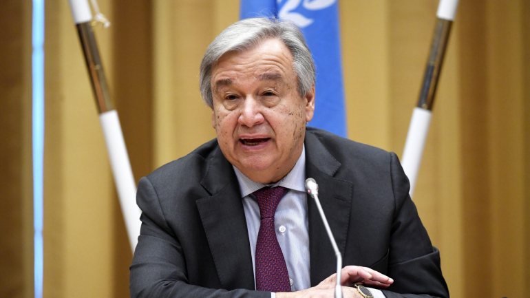 O secretário-geral da ONU, António Guterres, discursou numa conferência sobre desarmamento realizada em Genebra, Suíça