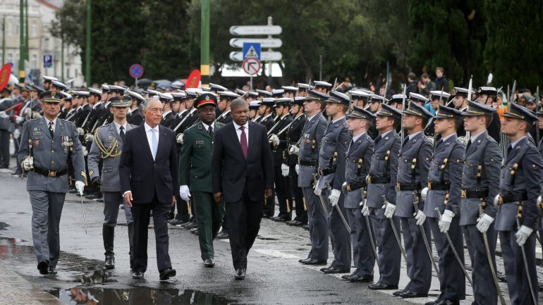 Presidentes angolano e português durante a visita de Estado de João Lourenço a Portugal, em novembro