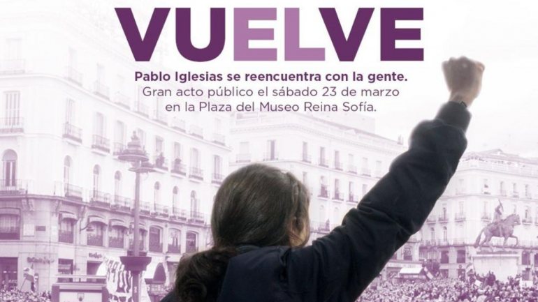 O carta do Podemos em que &quot;El&quot; -- &quot;ele&quot;, em espanhol -- aparece destacado por cima de Pablo Iglesias