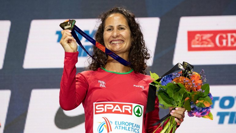 Inês Henriques é campeã mundial e europeia dos 50 quilómetros de marcha femininos. Foto: HAYOUNG JEON/EPA