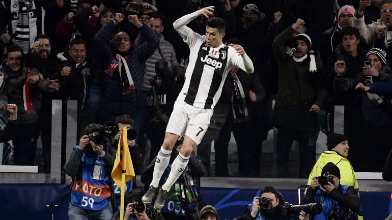 A celebração habitual veio apenas no terceiro golo da Juventus frente ao Atl. Madrid: a reviravolta na eliminatória estava consumada