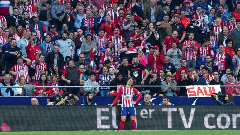 Antoine Griezmann marcou um dos dois golos do Atlético frente ao Celta de Vigo