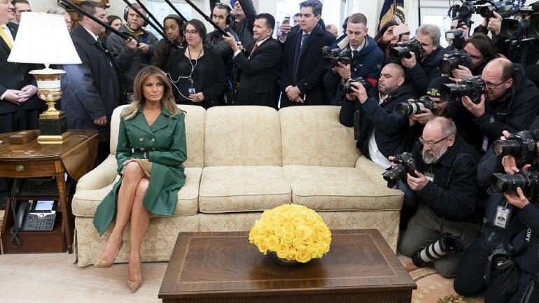 A foto com que a Casa Branca deu os parabéns a Melania Trump