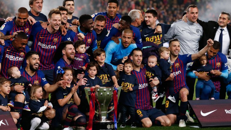 O Barcelona conquistou a Liga espanhola pela oitava vez em 11 anos