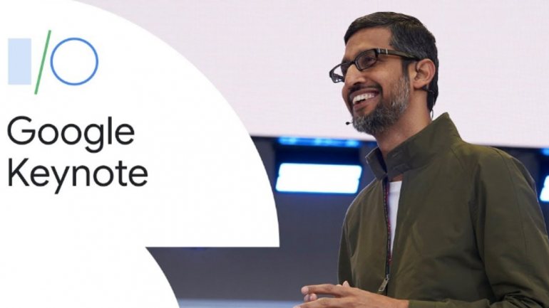 Sundar Pinchai é presidente executivo da Google, a principal empresa da Alphabet. O Google I/O decorre de 7 a 9 de maio
