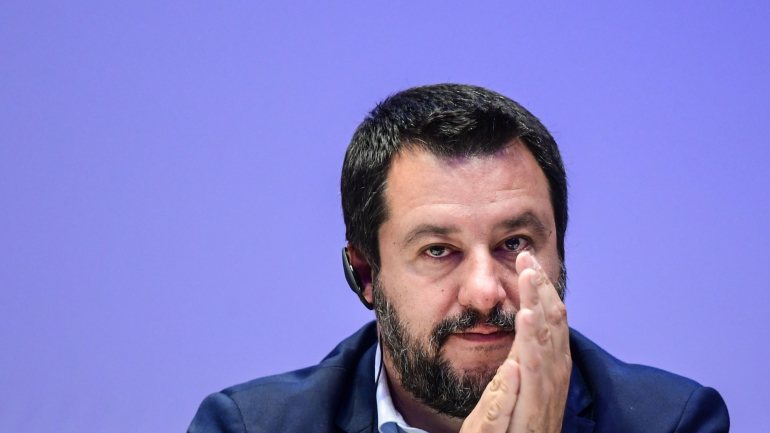 Comício é promovido pelo vice-primeiro-ministro italiano, Matteo Salvini