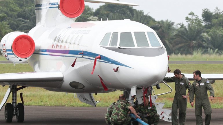 Chegou esta manhã ao aeroporto do Príncipe um avião C-130 e um Falcon