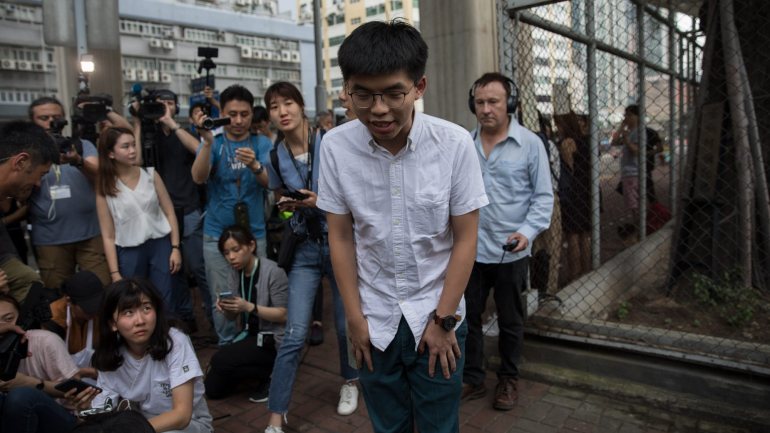 Wong cumpria desde meados de maio uma sentença de dois meses de prisão