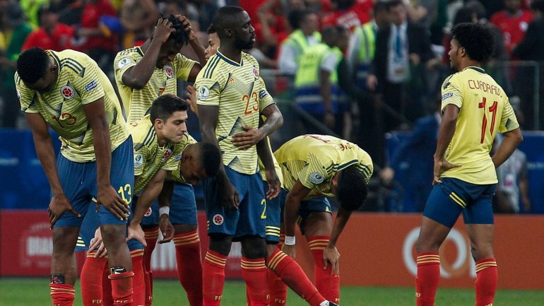 A Colômbia não conseguiu vencer o bicampeão sul-americano Chile na decisão por grandes penalidades